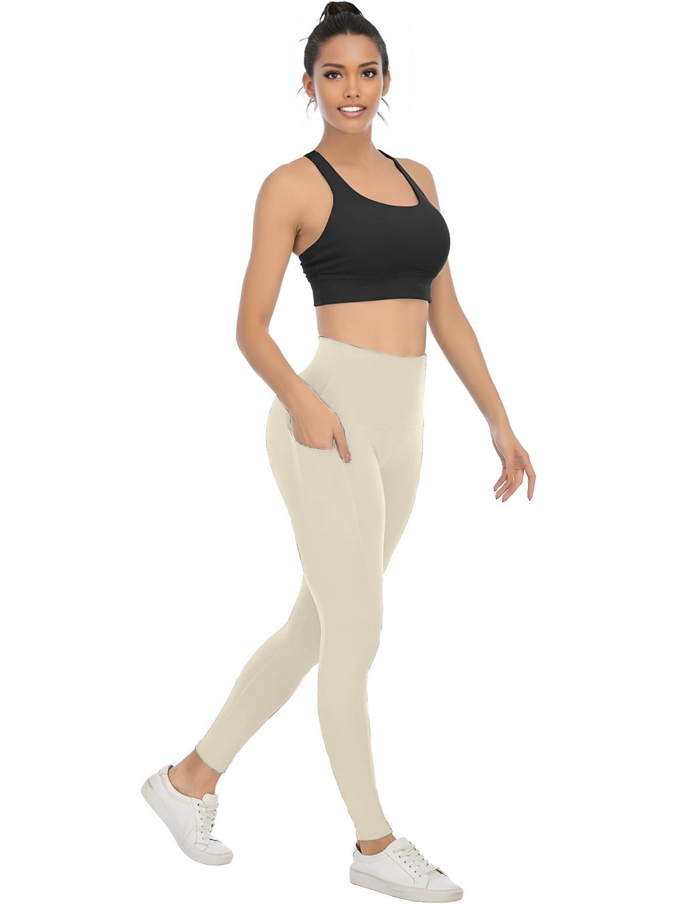 4 Pack Women's High Waisted Tie Dye and Pocket Leggings, Ideal for Sports and Casual Clothing