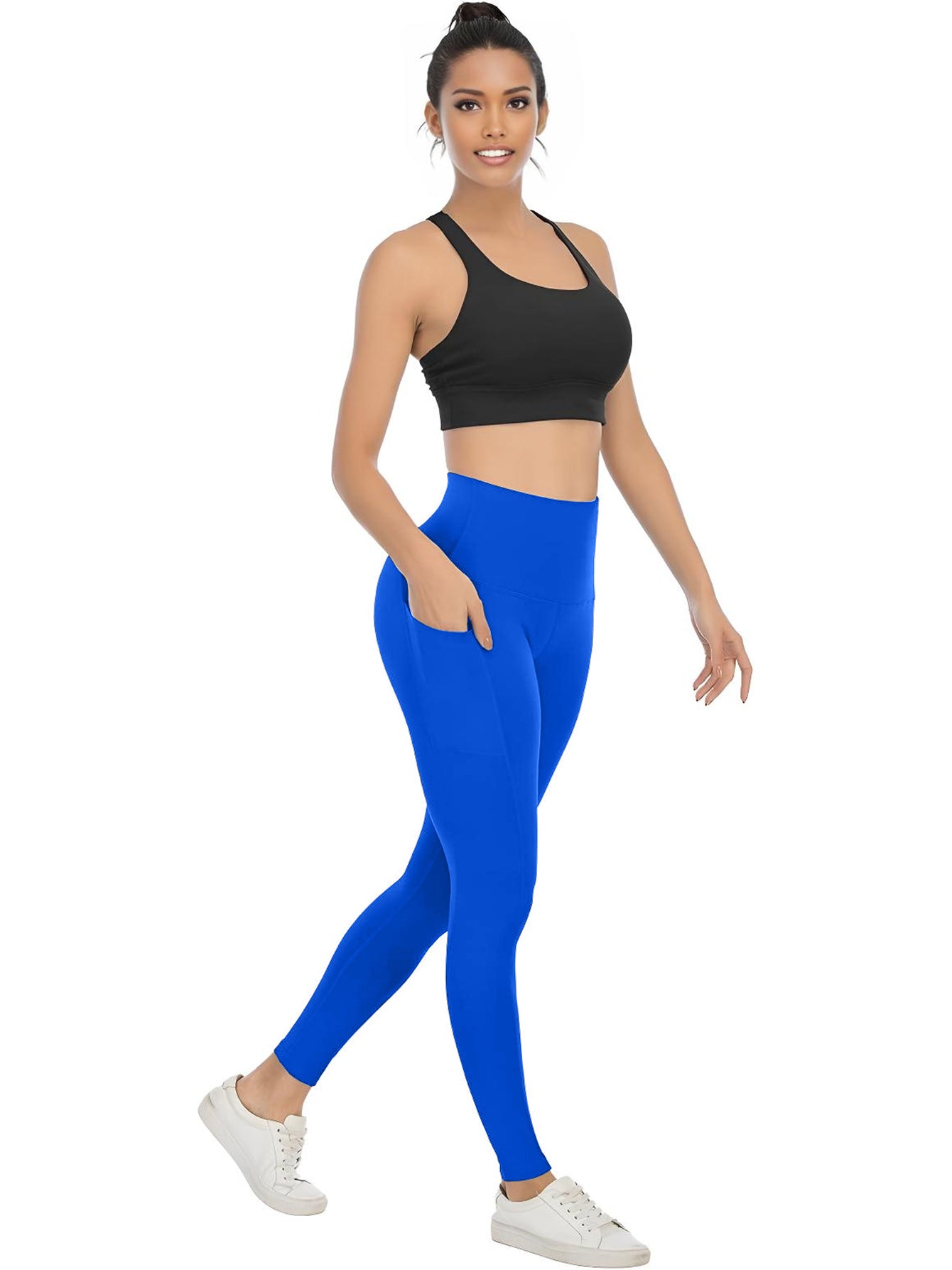 4 Pack Women's High Waisted Tie Dye and Pocket Leggings, Ideal for Sports and Casual Clothing