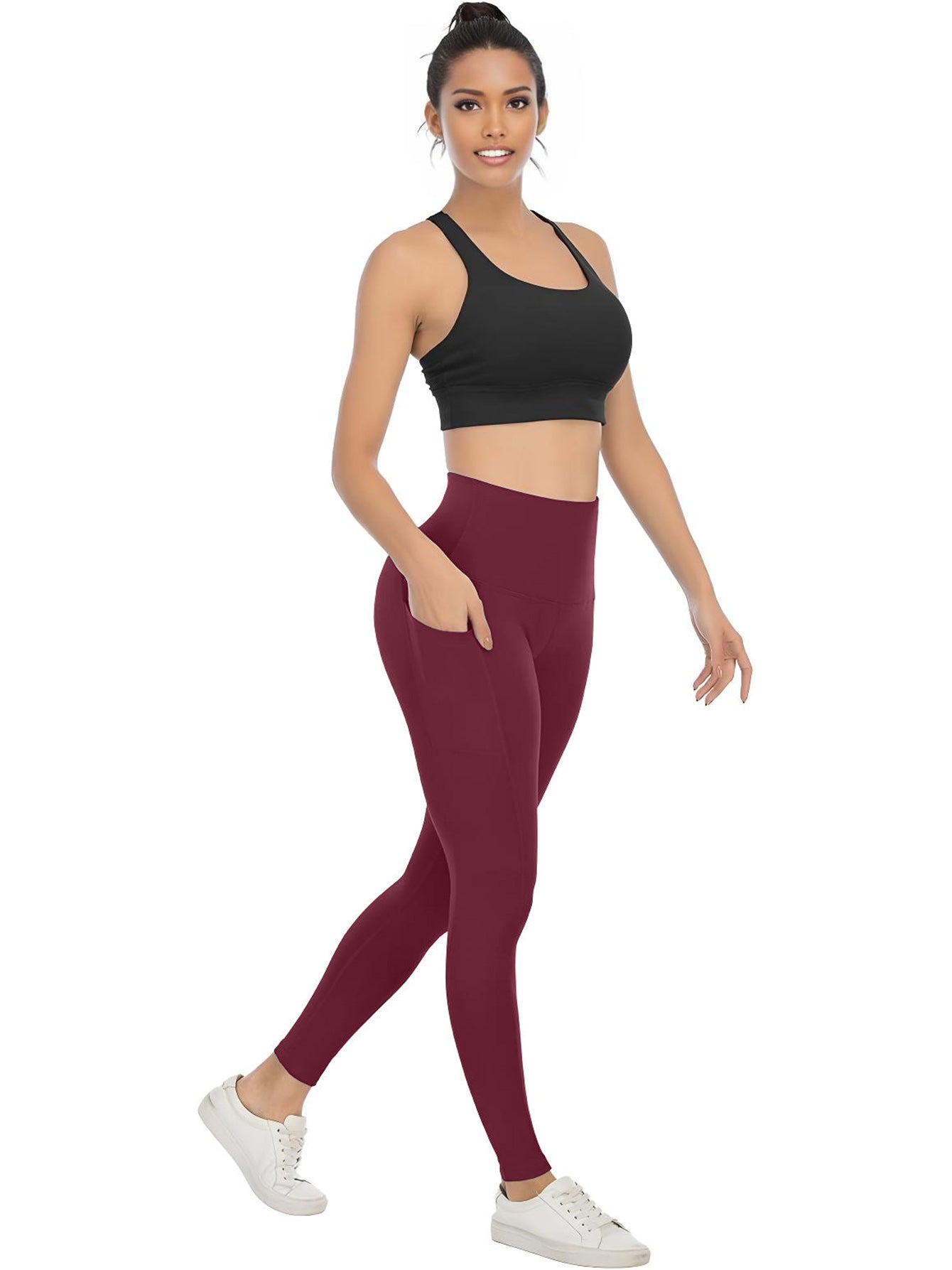 4 Pack Women's High Waisted Tie Dye and Pocket Leggings, Ideal for Sports and Casual Clothing