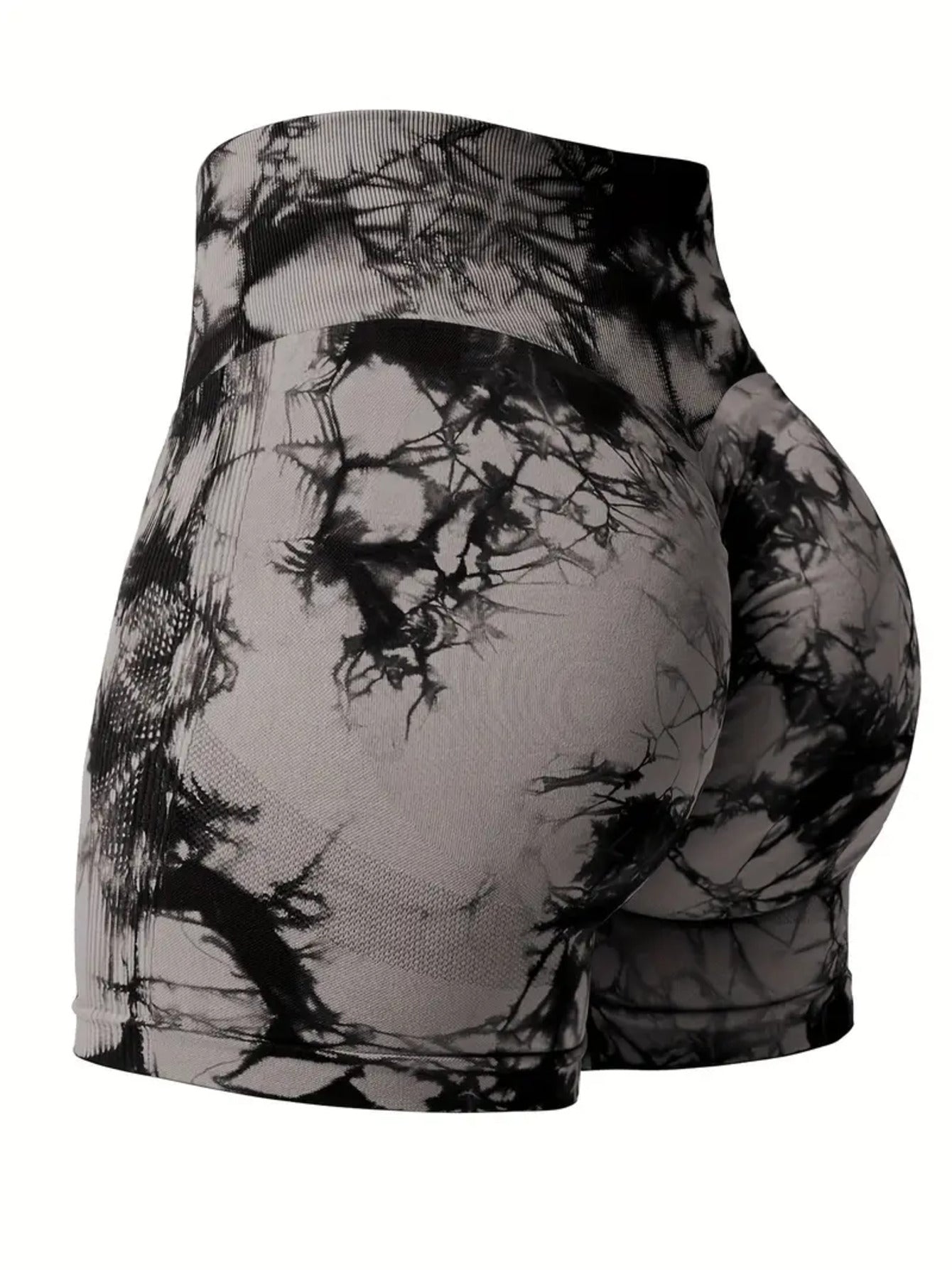 High Waist Tie-Dye Biker Shorts