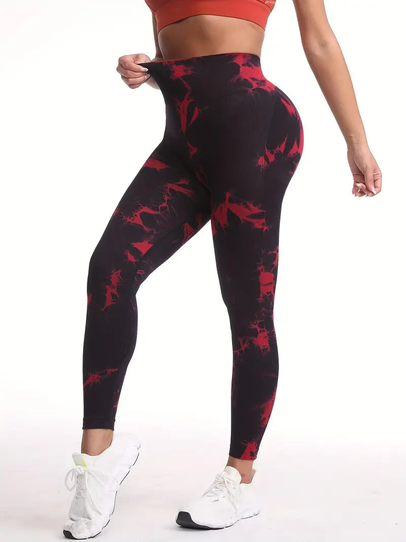 7 PK Women's High Waist Tummy Control Butt Lifting Tie Dye Gym and Regular Wear Leggings