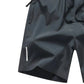 3pcs Men's Solid Fashion Active Shorts, Drawstring Shorts With Zipper Pockets For Summer Training, Summer Daily-SNO-52