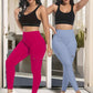 2-Pack High-Waisted Yoga - Tummy Control Leggings, Lifted Butt, 4 Buttoned Pockets, Moisture-Wicking, Breathable, Four-Way Stretch Fitness Pants for Running, Gym, and Yoga Enthusiasts-SNO-45