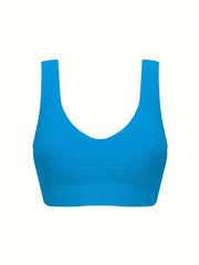 7pcs Comfy Wireless Sports Bras for Women - Breathable Running Workout Tank Bra with Moisture-Wicking Fabric, Adjustable Straps, and Four-Way Stretch - Perfect for Fitness, Yoga, and Everyday Wear-SNO-37