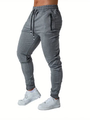 5 Pcs Men's Slim Fit Jogger Sweatpants - Medium Stretch, Zipped Pockets, Ideal for Jogging, Workout, Athletic, Active Lifestyle, Comfortable and Versatile Pants-SNO-53