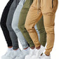 5 Pcs Men's Slim Fit Jogger Sweatpants - Medium Stretch, Zipped Pockets, Ideal for Jogging, Workout, Athletic, Active Lifestyle, Comfortable and Versatile Pants-SNO-53