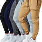 5 Pcs Men's Slim Fit Jogger Sweatpants - Medium Stretch, Zipped Pockets, Ideal for Jogging, Workout, Athletic, Active Lifestyle, Comfortable and Versatile Pants-SNO-53