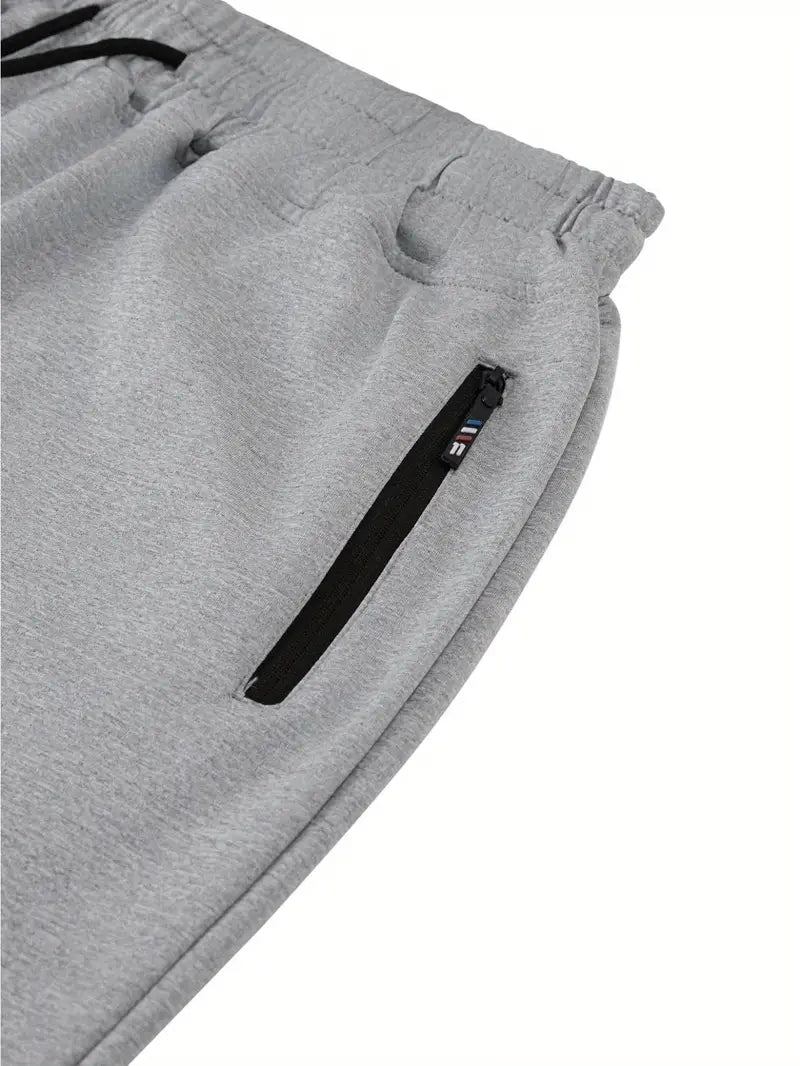 5 Pcs Men Jogger Cotton Sweatpants Slim Fit Elastic Drawstring Zipped Pockets Pants Sports Apparel for Gym Running Workout-SNO-84