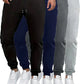 4 Pcs Mens Jogger Sweatpants Regular Fit Drawstring Deep Pockets Cotton Pants for Gym Workout Running-SNO-66