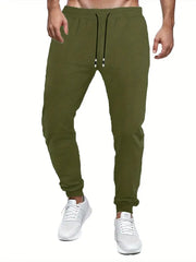 4 Pcs Mens Jogger Sweatpants Regular Fit Drawstring Deep Pockets Cotton Pants for Gym Workout Running-SNO-73