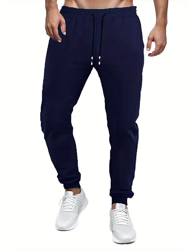 4 Pcs Mens Jogger Sweatpants Regular Fit Drawstring Deep Pockets Cotton Pants for Gym Workout Running-SNO-66