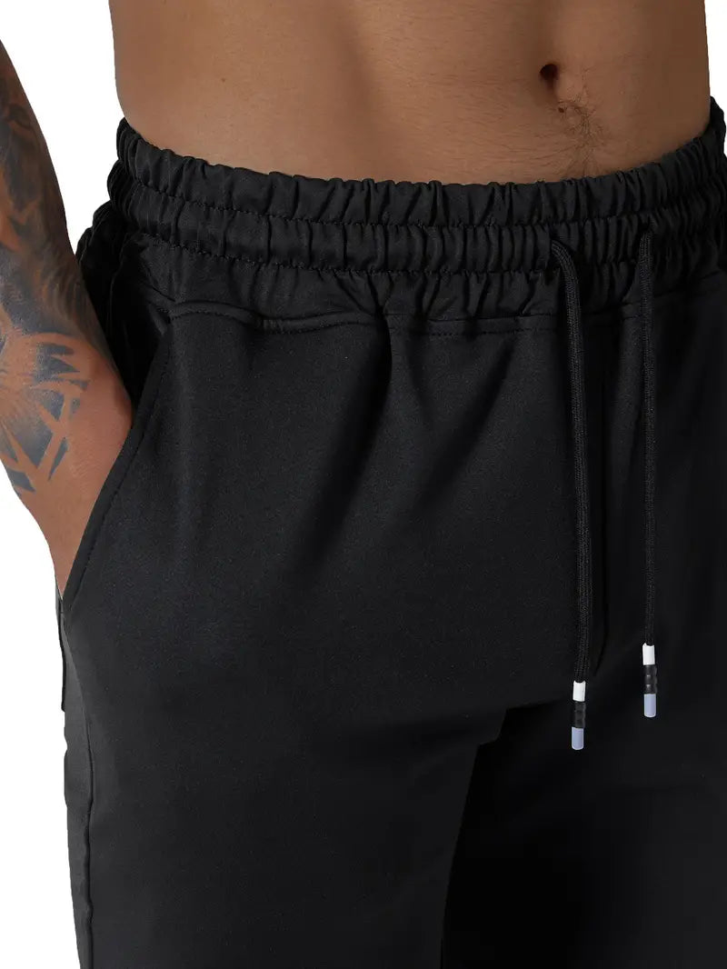 4 Pcs Mens Jogger Sweatpants Regular Fit Drawstring Deep Pockets Cotton Pants for Gym Workout Running-SNO-66