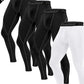 Men's Compression Pants Athletic Base Layer Cycling Tights Leggings 4 Pack-SNO-77