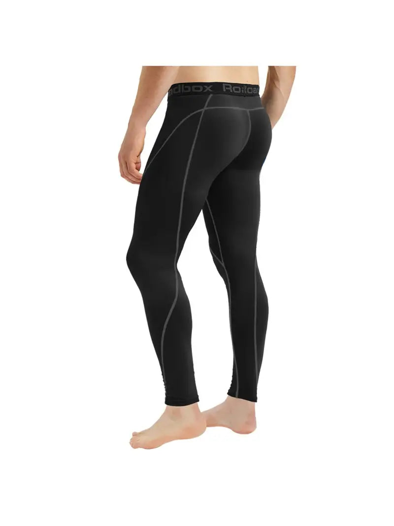 Men's Compression Pants Athletic Base Layer Cycling Tights Leggings 4 Pack-SNO-77