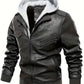 Leather Jackets for Men - Black and Brown Real Lambskin Mens Motorcycle Jacket-SNO-89