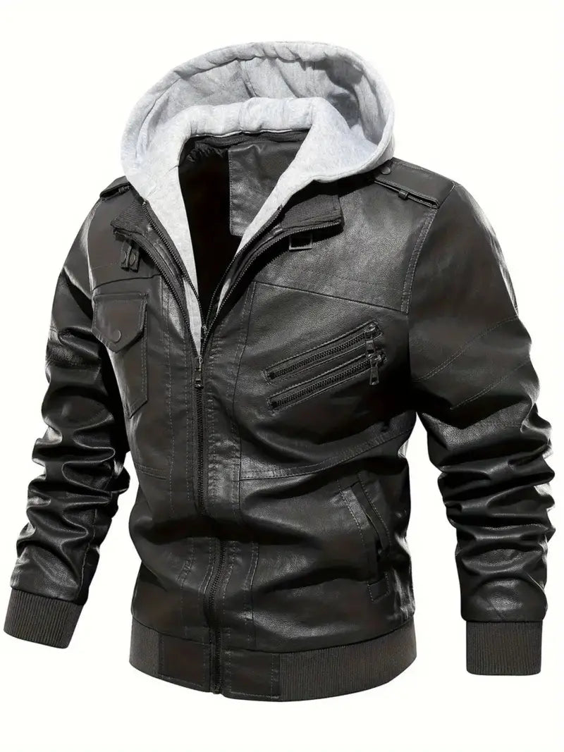 Leather Jackets for Men - Black and Brown Real Lambskin Mens Motorcycle Jacket-SNO-89