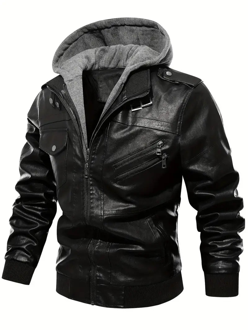 Leather Jackets for Men - Black and Brown Real Lambskin Mens Motorcycle Jacket-SNO-89