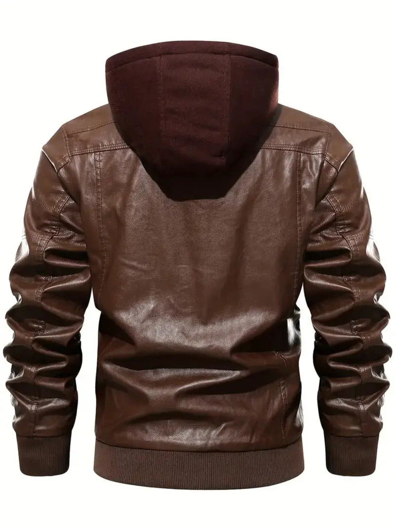 Leather Jackets for Men - Black and Brown Real Lambskin Mens Motorcycle Jacket-SNO-89