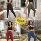 5-Packs High Waist Yoga Leggings With 4 Button Pockets, Multipack Butt Lifting Tummy Control Workout Running 4 Way Stretch Cargo Sports Pants, 5pcs Leggings Set-SNO-46