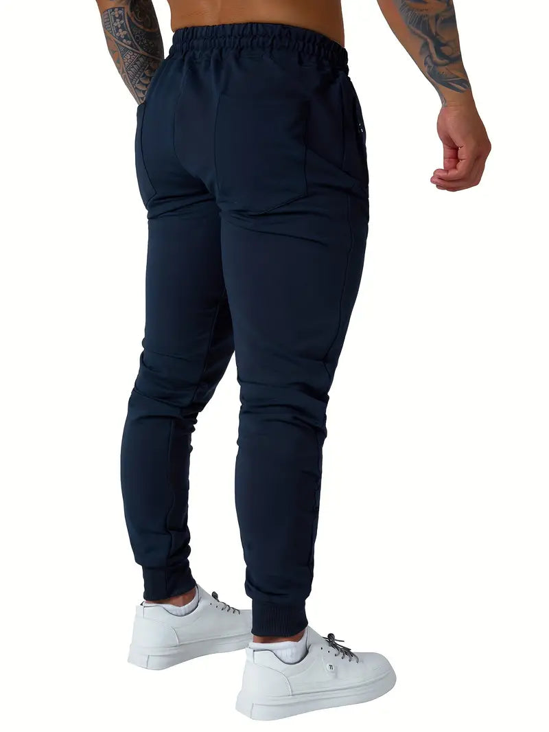 Mens Active Joggers - Soft, Breathable, Water-Resistant Casual Pants with Zipper Pockets for Athletic Workout, Running, and Everyday Wear - Comfortable, Relaxed Fit, and Stylish Design-SNO-69