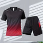 6-piece Combo Men's Summer Basketball Training Running Set, Gradient Short Sleeve T-shirt And Quick-drying Shorts Set-SNO-60