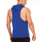 3pcs Men's Sleeveless Hooded Stringers Workout Tank Tops Skull Bodybuilding Workout Shirts-SNO-64