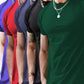 5-Piece Men's Fashion Sports T-Shirt, Summer Casual Stretch Crew Neck T-Shirt-SNO-72