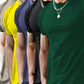 5-Piece Men's Fashion Sports T-Shirt, Summer Casual Stretch Crew Neck T-Shirt-SNO-72