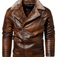 Men's Winter Velvet PU Leather Jacket Men's Fur Integrated Men's Leather Jacket Jacket Tough Guy Biker Jacket-SNO-71