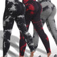 3pcs Tie Dye Trousers Spring And Autumn Seamless High Waisted Elastic Women's Sports Tights Hip Twist Lifting Yoga Pants-SNO-29