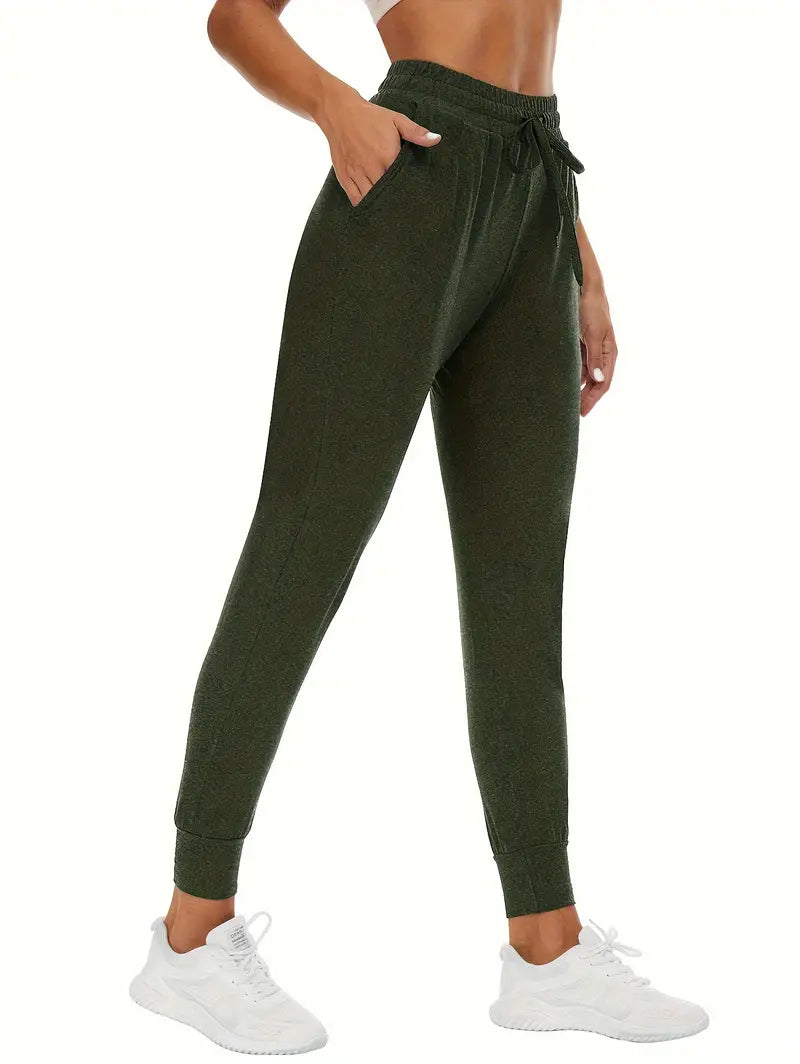 Leggings Women's Relaxed-fit Jogger Track Cuff Sweatpants With Pockets For Yoga, Workout-SNO-9