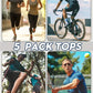 5 Pack Sports T-Shirts for Men - Moisture-Wicking, Quick-Dry, Soft and Breathable Crew Neck Tees for Running, Fitness and Outdoor Activities - Lightweight Short Sleeve Shirts with Solid Color Options-SNO-57