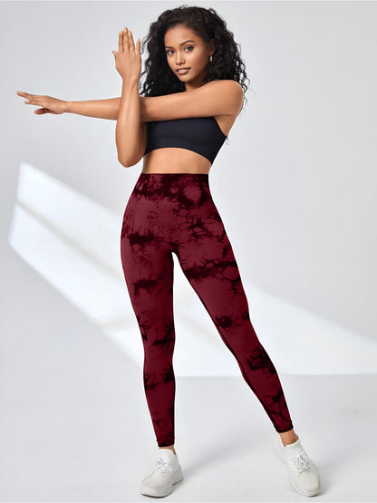 High Waisted Tie Dye Yoga Leggings