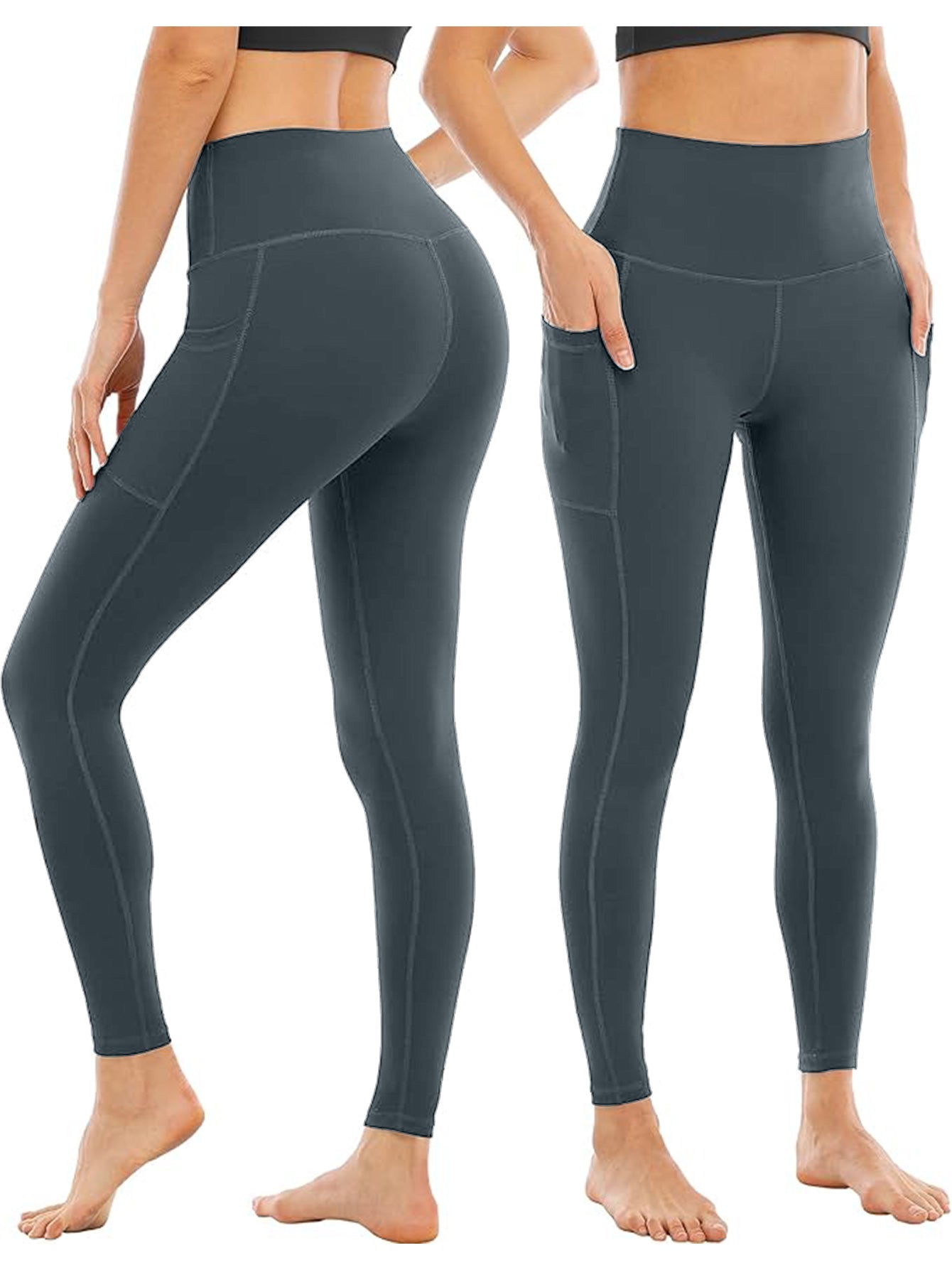 Slim Fitted High Waisted Pocket Leggings