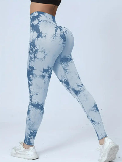 Jeskhi High Waisted Tie Dye Yoga Leggings