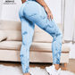 Jeskhi Tie Dye Print High Waist Breathable Gym Leggings