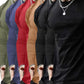 6-piece men's spring and autumn regular fit long-sleeved simple basic T-shirts fashion casual sports outing tops-SNO-74