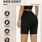 5 Pack 5" High Waisted Biker Shorts For Women With Pockets, Super Soft Tummy Control No See Through Workout Running Yoga Athletic Shorts, 6"Inseam-SNO-25