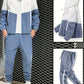 2-Piece Men's Fashion Sports Suit - Sweatsuits with Hooded Jacket and Pants, Color Blocking Design, Spring and Autumn Wear, Youth Fashion Trend, Casual and Comfortable-SNO-51