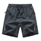 3pcs Men's Solid Fashion Active Shorts, Drawstring Shorts With Zipper Pockets For Summer Training, Summer Daily-SNO-52