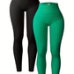 2-Pack Seamless Women's High Waisted Yoga Leggings Comfort Stretch Ribbed Workout Pants, Athletic Tights For Women-SNO-30