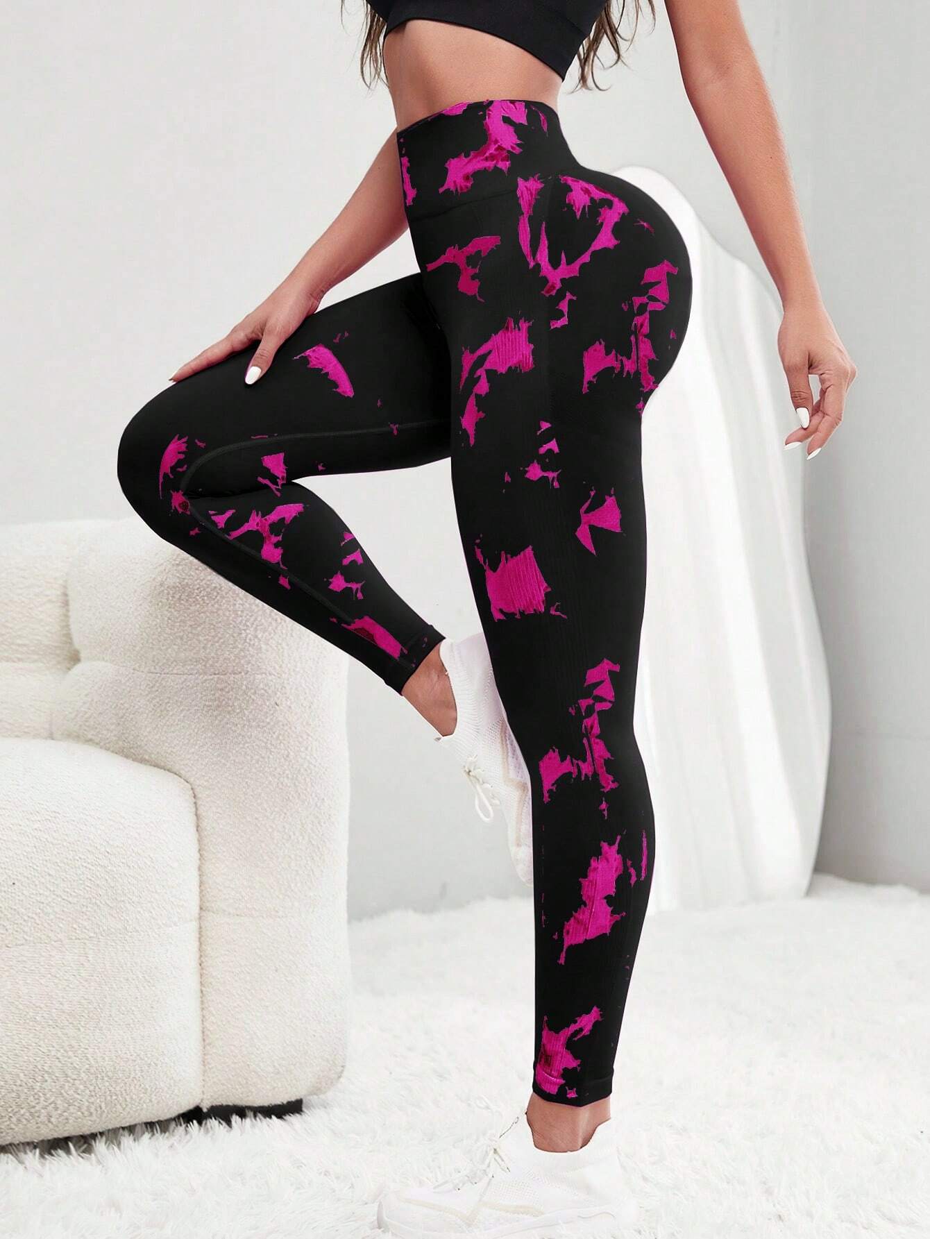 High Waisted Tie Dye Yoga Leggings