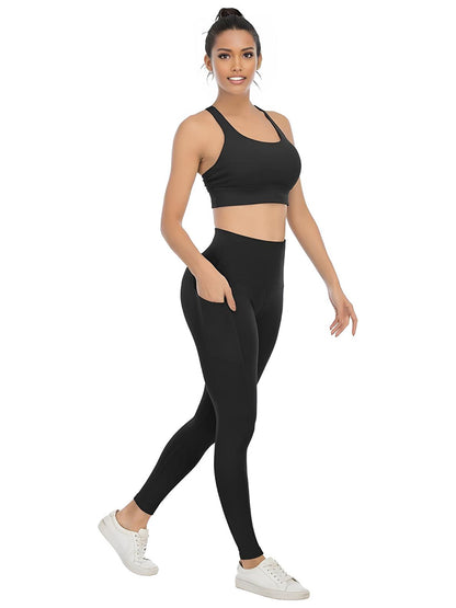 Slim Fitted High Waisted Pocket Leggings