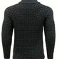 Mens Premium Buttoned Turtleneck Waffle Knit Sweater - Stylish Casual to Business Commuter - Ultra-Comfortable, Warm & Refined Pullover for Effortless Fall & Winter Style-SNO-90