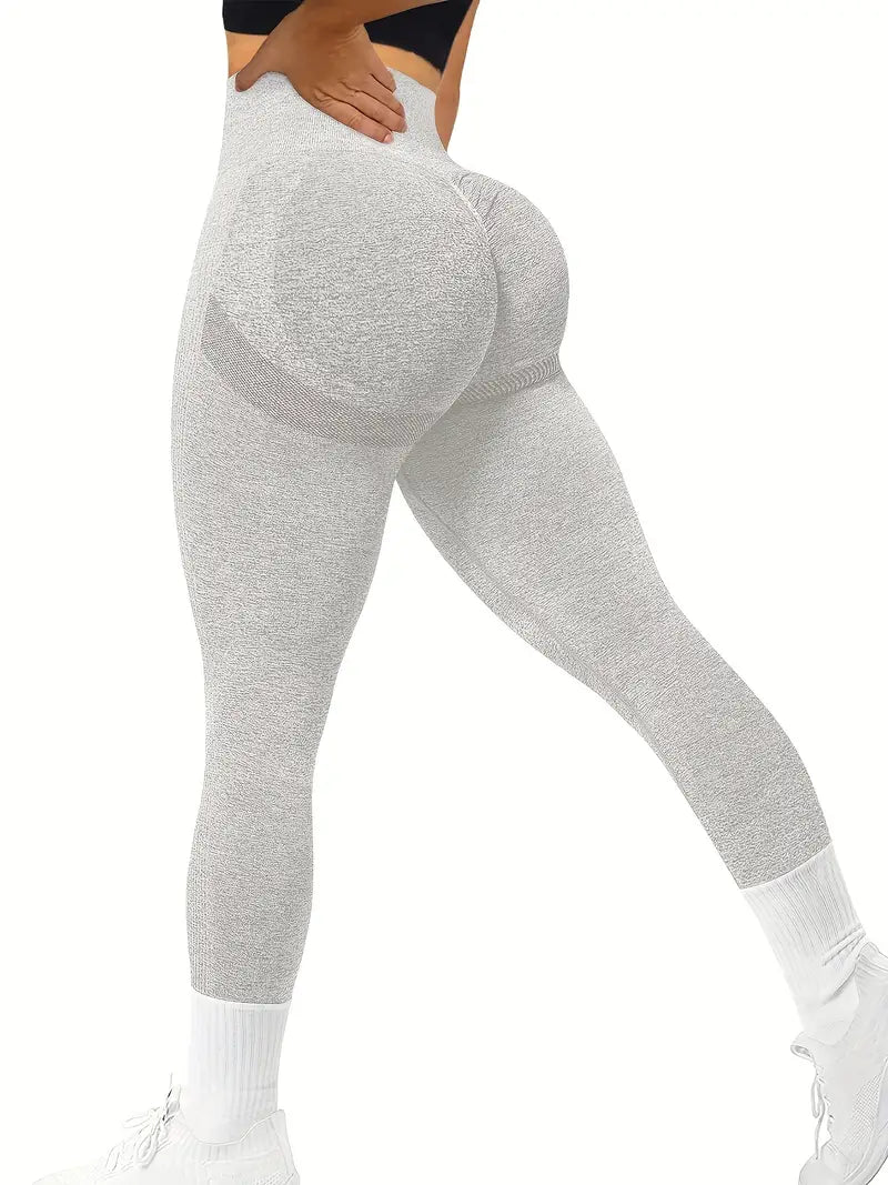 6 Piece Workout Leggings Sets For Women, Gym Scrunch Butt Butt Lifting Seamless Leggings-SNO-38