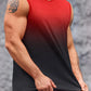 5Pieces Mens Sleeveless Tank Fitness Muscle Workout T Shirt Round Neck Gradient Everyday Sports Vest T Shirt Tops-SNO-65