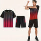 6-piece Combo Men's Summer Basketball Training Running Set, Gradient Short Sleeve T-shirt And Quick-drying Shorts Set-SNO-60