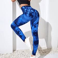 Jeskhi Tie Dye Print High Waist Breathable Gym Leggings